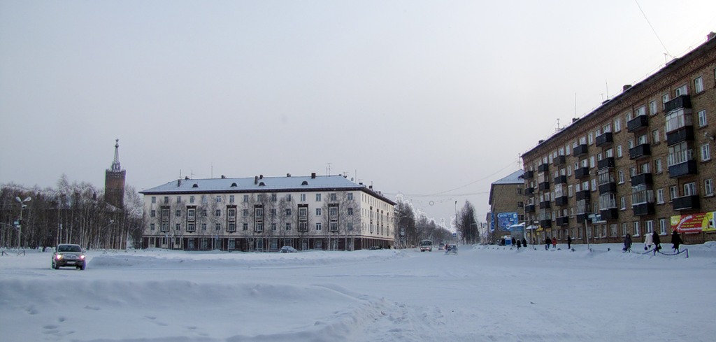 Старая площадь в снегу